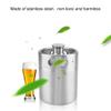 Beer Keg, Mini Stainless Steel Beer Barrel with Spiral Lid, Practical Home Hotel Supplies for Home Winemakers(2L) view 2