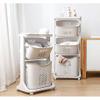Bretoes Laundry Basket Bathroom Multi-layer Clothes Storage Basket Household, Simple Kitchen Shelf Fruit Stand (3 Layers) view 4
