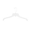 17 inch Break-Resistant Clear Plastic Dress Hangers - Case of 100 - Durable Clear Plastic Hangers - Plastic Clothes Hangers for Retail, Thrift Stores, Boutiques, Home Closets - Dress and Shirt Hangers view 1