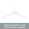 17 inch Break-Resistant Clear Plastic Dress Hangers - Case of 100 - Durable Clear Plastic Hangers - Plastic Clothes Hangers for Retail, Thrift Stores, Boutiques, Home Closets - Dress and Shirt Hangers view 2