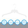 17 inch Break-Resistant Clear Plastic Dress Hangers - Case of 100 - Durable Clear Plastic Hangers - Plastic Clothes Hangers for Retail, Thrift Stores, Boutiques, Home Closets - Dress and Shirt Hangers view 4
