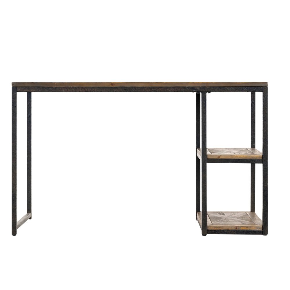 SEI Furniture Southern Enterprises Garviston Reclaimed Wood Writing Desk, Black