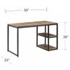 SEI Furniture Southern Enterprises Garviston Reclaimed Wood Writing Desk, Black view 3