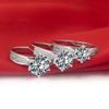 Bansriracha Guarantee Silver 925 2carat Star Simulate Diamond Ring Engagement Sterling Silver Ring Plated White Gold 18K Semi Mount Paved (7.5) view 4