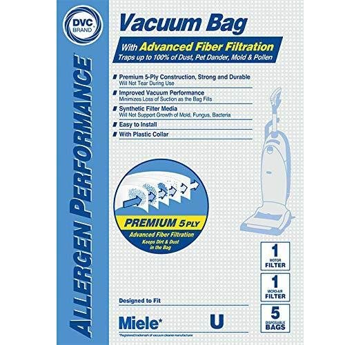 DVC Meile Type U 07282050 HEPA Vacuum Cleaner Bags Made in USA [ 4 Bags ]