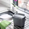 Addis 518251 Everyday Kitchen Food Waste Compost Caddy Bin, 4.5 Litre, Sliver, Metallic Silver view 2