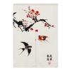 BAIHT HOME Japanese Noren Doorway Curtain Traditional Chinese Fortune Swallow and Flower Painting Bedroom Curtain, 33" x 59" view 1