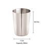 Neelam Stainless Steel 7, 22 Gauge PRM Glass, 300 ml, Elegant and Durable Drinking Glass for Water, Juices, and Beverages, Ideal for Daily Use, Parties, Easy to Clean, Sliver view 4