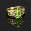 Bansriracha 1.82ctw Manchurian Peridot Chrome Diopside & White Topaz 18k Gold Over Silver Ring for Women Fine Jewelry (5) view 2