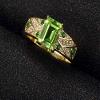 Bansriracha 1.82ctw Manchurian Peridot Chrome Diopside & White Topaz 18k Gold Over Silver Ring for Women Fine Jewelry (5) view 3