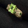 Bansriracha 1.82ctw Manchurian Peridot Chrome Diopside & White Topaz 18k Gold Over Silver Ring for Women Fine Jewelry (5) view 4