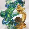 Amore Jewell Gourd and Toad Biting The Coin - Much Wealth & Luck, Colored Glaze Glass (Liuli Crystal Glass) view 2