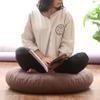 YEARLY Round Seat Cushion, Flax Chair Cushions Indoor Outdoor Washable Futon Bay Window Yoga Meditating Balcony Tatami Mat Seat Pads-a 40x40cm(16x16inch) view 2