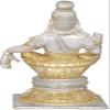 Exotic India Ayyappan - A Saint Revered as Incarnation of Dharma - Brass Statue - Color Gold Silver Color view 3