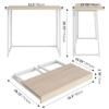 4NM 31.5" Small Folding Desk, Foldable Computer Home Office Desk, Study Writing Table for Small Space Saving Bedroom, Easy Assembly - Natural and White view 3