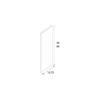 Design District Kitchens Web WP13-3/440 Polished White Wall End Panel Wooden Kitchen Storage Cabinet view 2