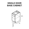 Design District Kitchens B12 Polished White Single Door Base Cabinet Wooden Pantry Storage Cabinet view 2