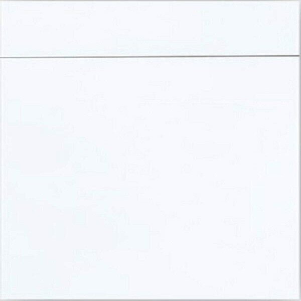 Design District Kitchens BP4896 Polished White Solid Panel Wooden Kitchen Storage Cabinet