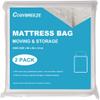 4 Mil Thick Mattress Bags for Moving Mattress Storage Bag King Size 2 Pack - Super Thick Heavy Duty Waterproof Plastic Wrap Mattress Protector Long-Term Storage and Disposal view 1