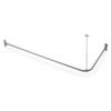 Naiture Stainless Steel 36'' x 36'' Corner Shower Curtain Rod with Ceiling Support, Brushed Nickel Finish view 1