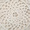SIMPLIHOME Coates Round Pouf - 18 inch Wide Handwoven Cotton Macrame Ottoman in Natural, Boho Footstool, Decorative Pouf or Extra Seating for Living Room, Bedroom, or Kids Room, Assembled view 3