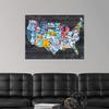 CANVAS ON DEMAND USA License Plate Map Wall Decal, Car Artwork view 3
