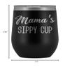 HollyWood & Twine Mama's Sippy Cup Mama Wine Tumbler for Mamas Stemless Stainless Steel Insulated Tumblers BPA Free 12oz Travel Cup view 2