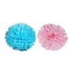 14" Pink and Blue Tissue Pom Poms Kit DIY Decorative Paper Flowers for Baby Shower Boy or Girl Gender Reveal Party Wedding Backdrop Birthday Party Nursery Hanging Decorations, Pack of 10 view 4