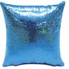 10Pcs Sublimation Blank Pillow Covers 16x16in Reversible Sequin Magic Swipe Pillow Cases Cushion Cover (Lake Blue) view 1
