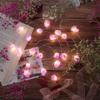 Natural Amethyst Decorative Lights Crystal Indoor String Lights Raw Stones 8.5feet 20LEDs with Remote Control, Hanging Healing Reiki Ornaments Battery Operated for Room Wedding Valentines Day Decor view 1