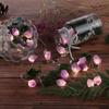 Natural Amethyst Decorative Lights Crystal Indoor String Lights Raw Stones 8.5feet 20LEDs with Remote Control, Hanging Healing Reiki Ornaments Battery Operated for Room Wedding Valentines Day Decor view 4