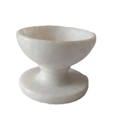 India Meets India Marble Diya Light Jewelry Holder 2x2 inch Handicraft by Awarded Indian Artisan