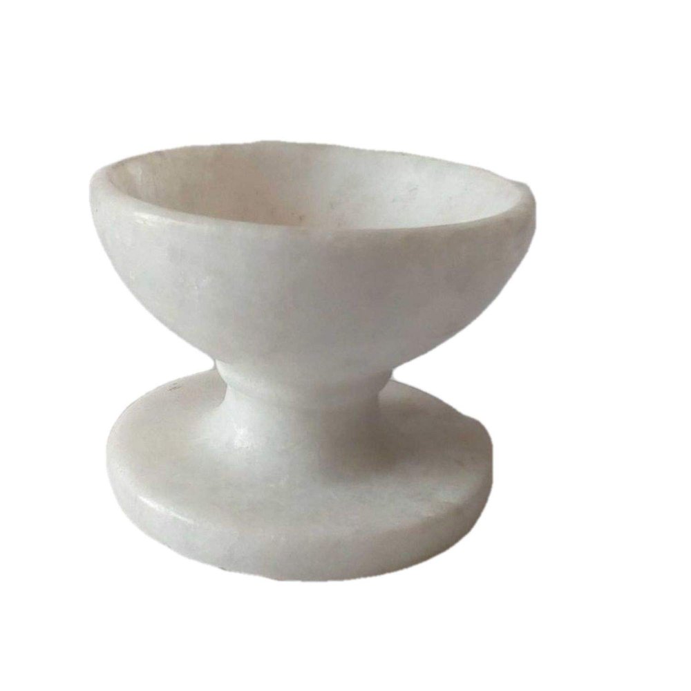 India Meets India Marble Diya Light Jewelry Holder 2x2 inch Handicraft by Awarded Indian Artisan