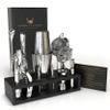 Highball & Chaser 13-Piece Boston Cocktail Shaker Set Stainless Steel Mixology Bartender Kit With Stand For Home Bar Cocktail Set | Laser Engraved Cocktail Tools | Plus E-Book with 30 Cocktail Recipes view 1