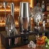 Highball & Chaser 13-Piece Boston Cocktail Shaker Set Stainless Steel Mixology Bartender Kit With Stand For Home Bar Cocktail Set | Laser Engraved Cocktail Tools | Plus E-Book with 30 Cocktail Recipes view 2