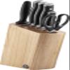 BALLARINI Savuto Knife Block, 7-Piece Wooden Block, Knife and Scissors Made of Stainless Steel/Plastic Handle view 2