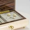 3 Wedding Bells with Ribbon Wood Inlay Ivory 36 Note Musical Jewelry Box - Dark Eyes & Kalinka view 3