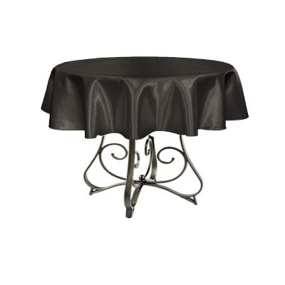 KS Linens Satin Round Tablecloth 30" (Black)