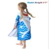 Athaelay Toddler Bath Beach Towel Poncho with Hood, Kid Bath Pool Swim Bathrobe Cover-ups Swimwear (Grey Shark) view 2