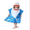 Athaelay Toddler Bath Beach Towel Poncho with Hood, Kid Bath Pool Swim Bathrobe Cover-ups Swimwear (Grey Shark) view 3