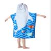 Athaelay Toddler Bath Beach Towel Poncho with Hood, Kid Bath Pool Swim Bathrobe Cover-ups Swimwear (Grey Shark) view 4