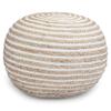 SIMPLIHOME Yolanda Boho Round Pouf in Natural Jute for the Living Room, Bedroom and Kids Room view 1