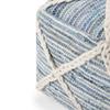 SIMPLIHOME Cowan Square Pouf - 20 inch Wide Handloom Woven Wool and Cotton Ottoman in Blue and Natural, Contemporary Footstool or Extra Seating for Living Room, Bedroom, or Kids Room, Assembled view 4