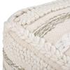 SIMPLIHOME Sommer Square Pouf - 18 inch Wide Upholstered Handloom Woven Cotton Ottoman in Natural, Boho-Style Footstool, Extra Seating or Accent Piece for Living Room or Bedroom, Assembled view 4