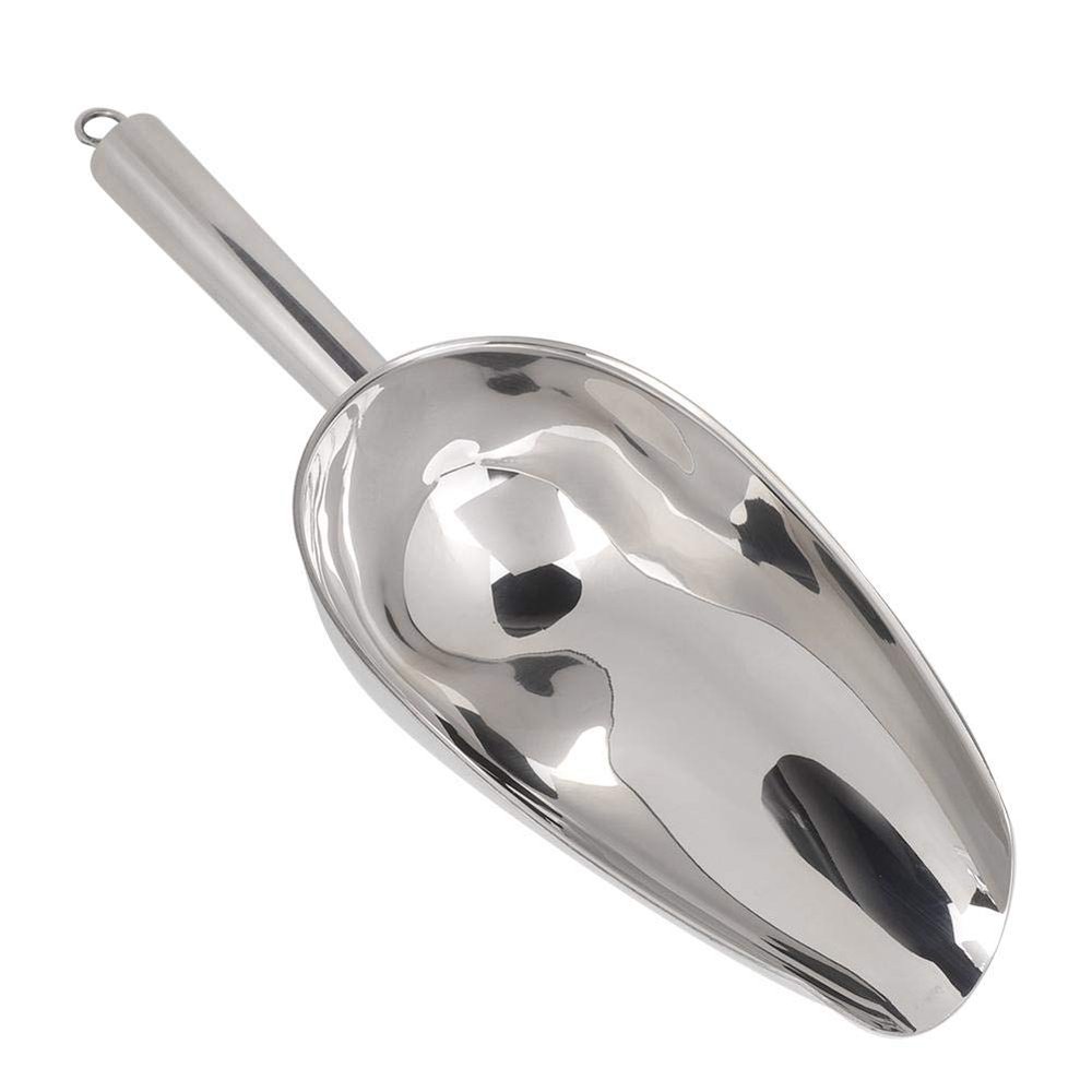Fdit Stainless Steel Multifunctional Ice Food Scoop Coffee Beans Dried Fruit Shovel 1PC for Bar and Kitchen (38oz)