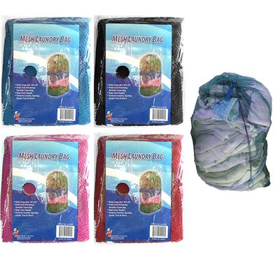 4 Pc Extra Large Mesh Laundry Bags Drawstring Handle 36 x 24 Lingerie Delicates