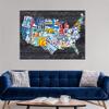 CANVAS ON DEMAND USA License Plate Map Wall Decal, Car Artwork view 3