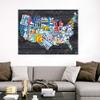 CANVAS ON DEMAND USA License Plate Map Wall Decal, Car Artwork view 4