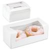 Fit Meal Prep 25 Pack 9 x 4 x 3.5 Inches White Bakery Boxes with Window, Auto-Popup Cardboard Gift Packaging and Baking Containers, Cupcake, Cookie and Loaf Bread Boxes view 1