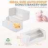 Fit Meal Prep 25 Pack 9 x 4 x 3.5 Inches White Bakery Boxes with Window, Auto-Popup Cardboard Gift Packaging and Baking Containers, Cupcake, Cookie and Loaf Bread Boxes view 3